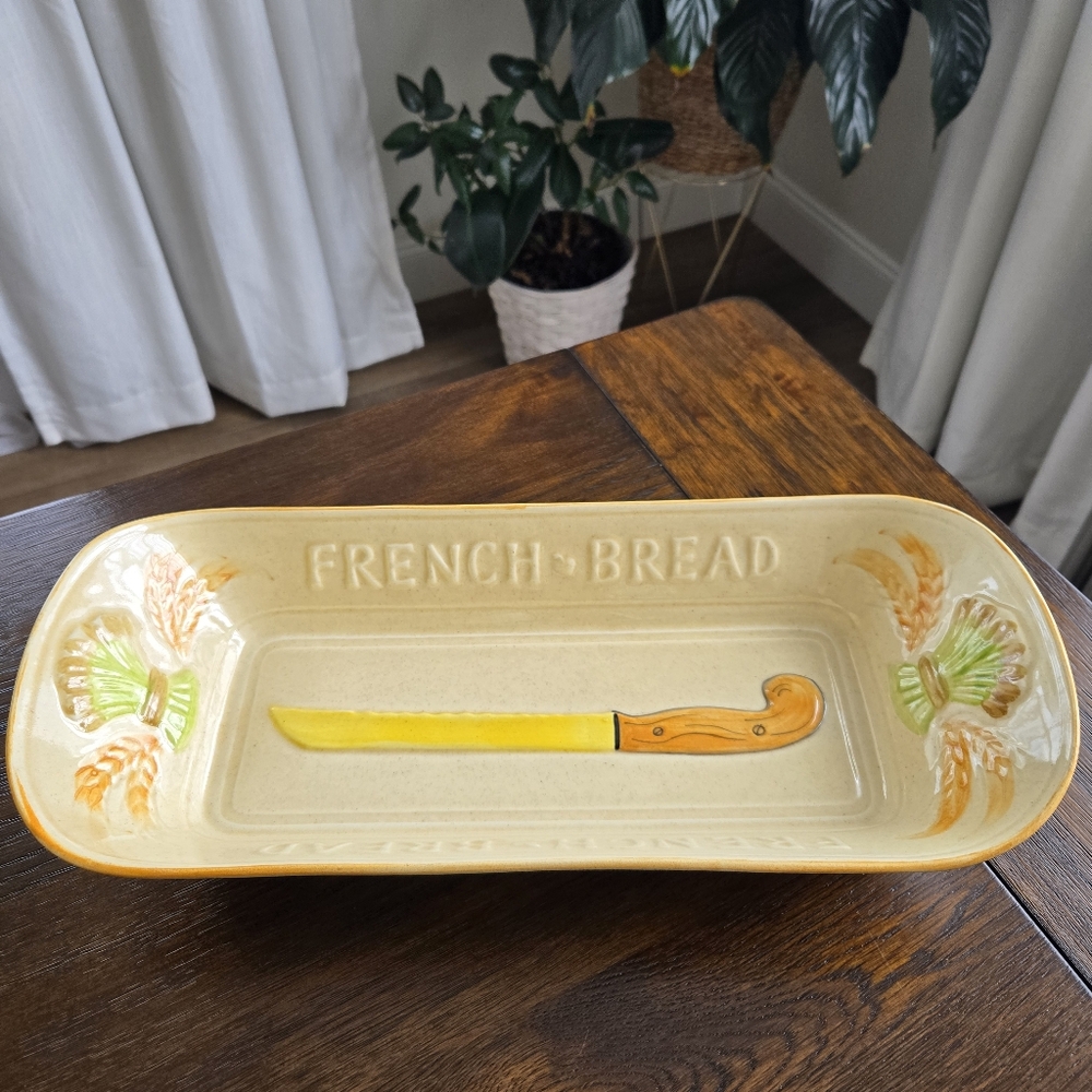 Vintage 60's 70's Los Angeles Potteries French Bread Serving Tray Calif. USA - Picture 2 of 9
